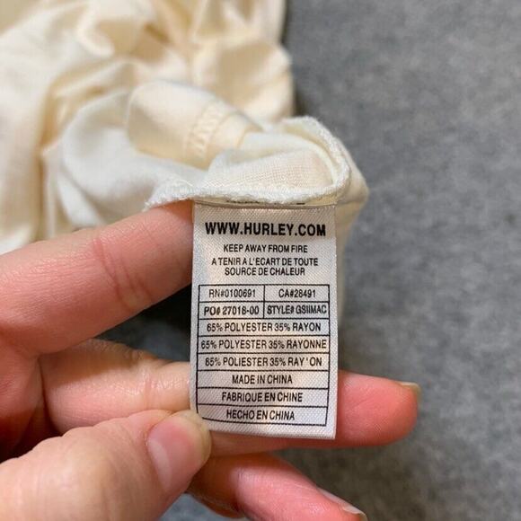 Hurley Skirt Womens XS Extra Small Ivory Pull On Grommet Belt Flowy Lightweight - Picture 10 of 13